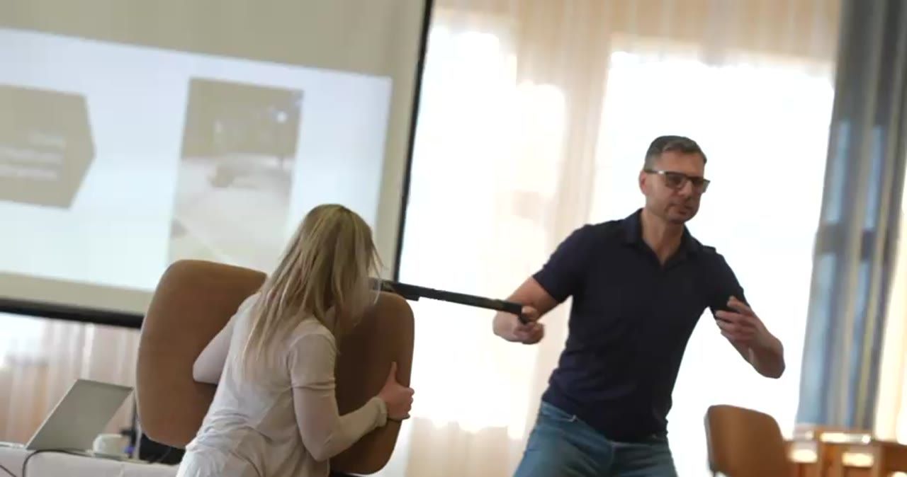 Detail praktického bezpečnostního výcviku pro firmu